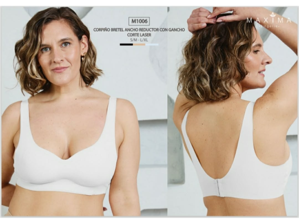 Producto - M1006 - Máxima - Corpiño Reductor Corte Laser Bretel Ancho