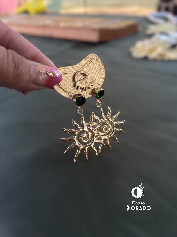 Producto - Aros Sol Destello - verde