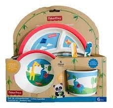 Producto - SET ALIMENTACION FISHER PRICE-  BAMBOO (PLATOS/VASO/CUCHARAS)