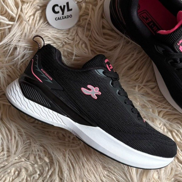 Producto - I RUN Fashion Negro / Fucsia - 1