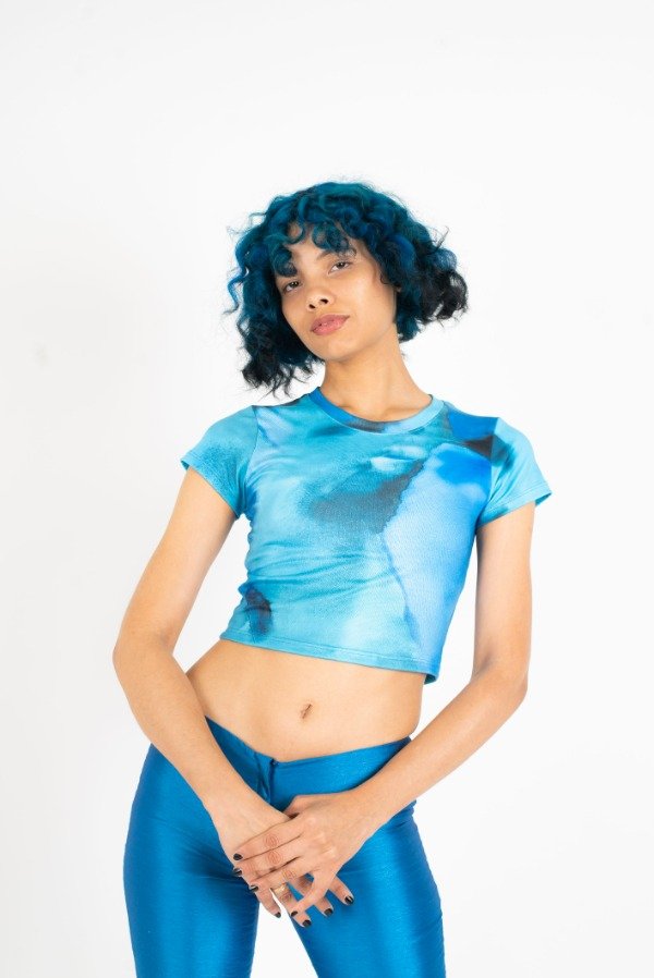 Producto - Baby tee Acid Aqua