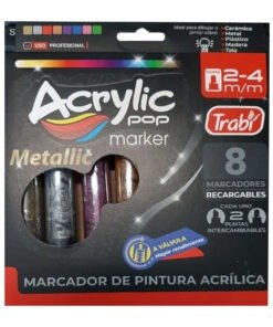 Producto - Marcador Acrilico pop trabi x 8 unidades surtidas
