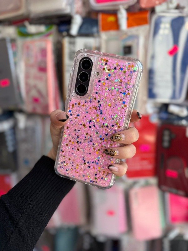 Producto - Case brillos 360 rosa