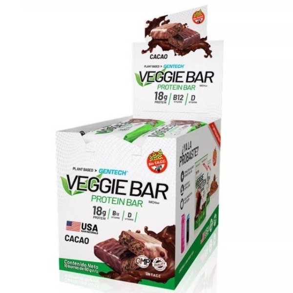 Producto - GENTECH Veggie Bar CHOCO BROWNIE 10 Unidades - 0
