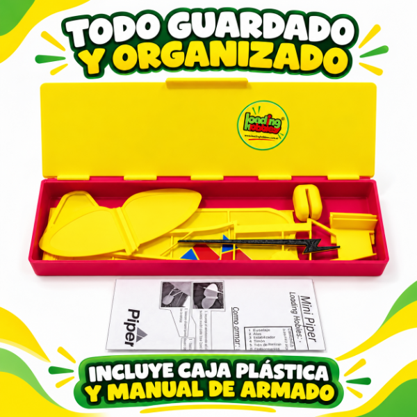 Producto - Planeador Avion Mini Piper Full 3D - 4