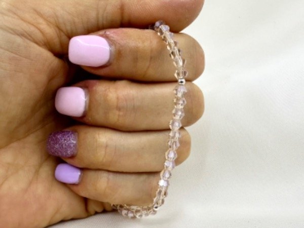 Producto - Pulsera elastizada con cristales BEIGE