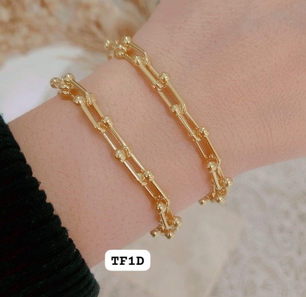 Producto - Pulsera estilo Tiffany dorado lisa - 0