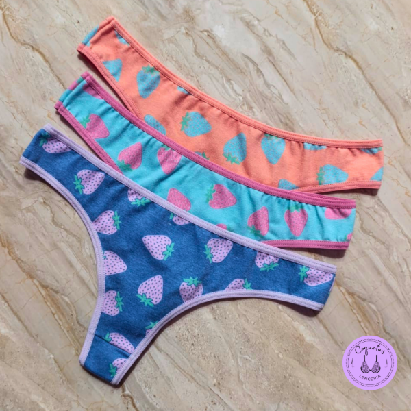 Producto - COLALESS DE ALGODÓN FRUTILLAS pack x 3 - 3155