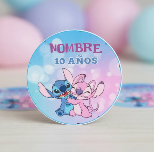 Producto - Etiquetas Imprimibles Editables Stitch Y Angel (Mod 1)