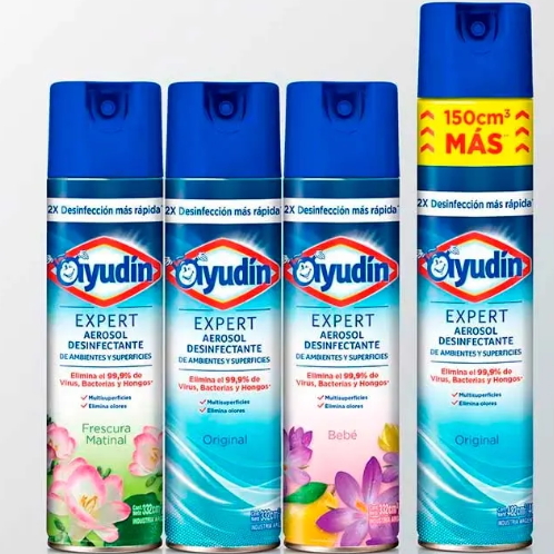 Producto - Ayudin - Aerosol Desinfectante de Ambientes y Superficies (Varias Fragancias)
