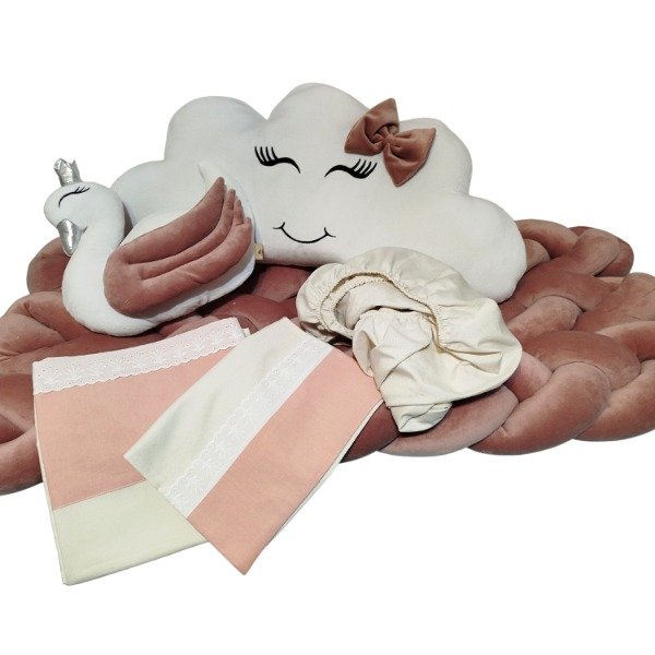 Producto - Set de Chichoneras de Plush: Trenza, Nube y Cisne - 0