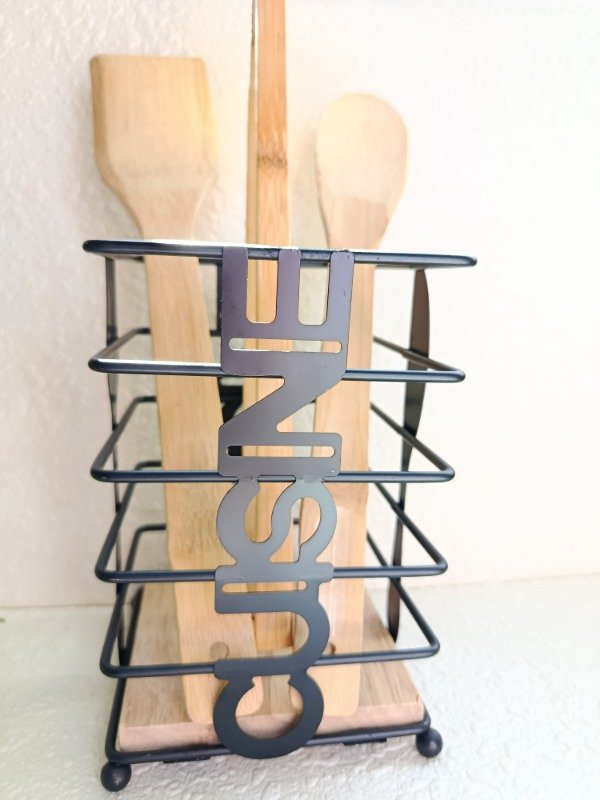 Producto - Porta Utensilios Metal y Bambu