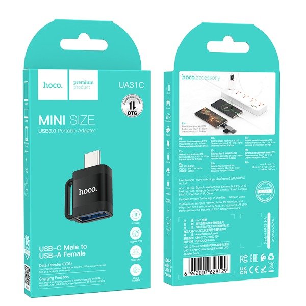 Producto - HOCO -  UA31 OTG Adaptador Tipo C a USB A - 0