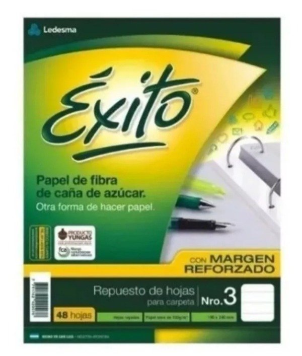 Producto - Repuesto N3 Éxito x 48 hojas