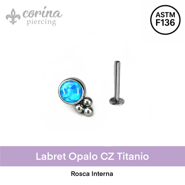 Producto - Labret Opalo CZ Titanio