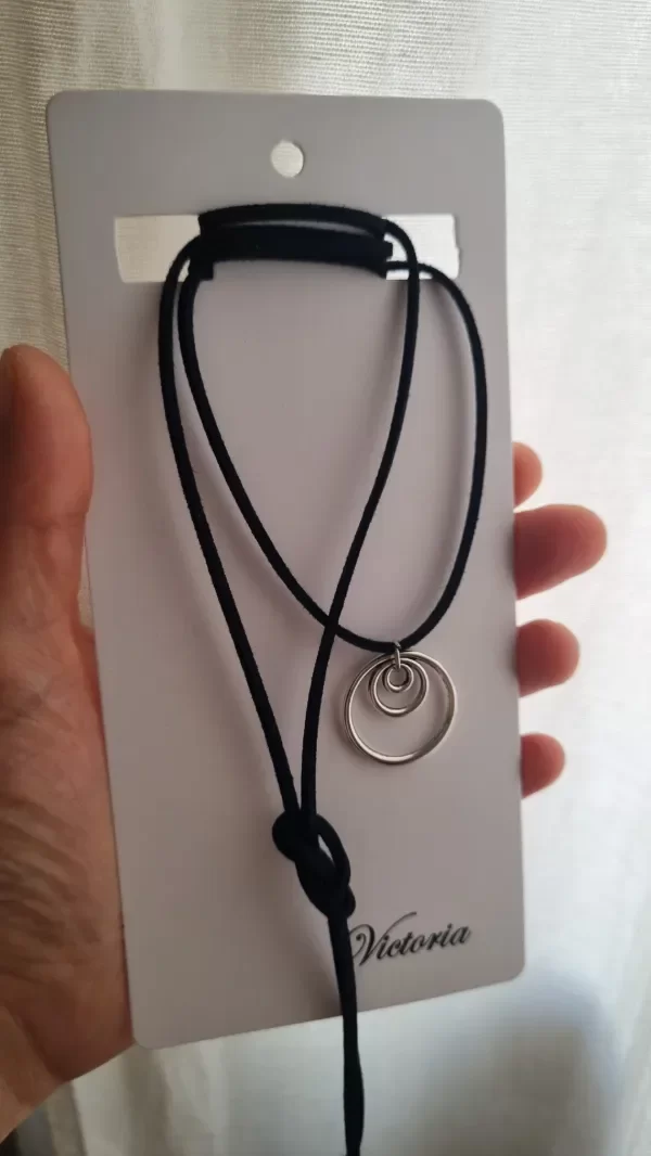 Producto - Choker triple círculo gamuza