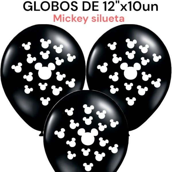 Producto - Globo Mickey mouse silueta de 12" x10 un