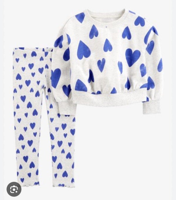 Producto - Carter's. Set buzo algodón rústico y calza morley corazones