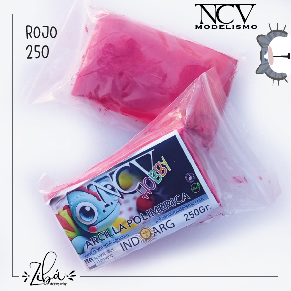Producto - Arcilla polimérica rojo NCV HOBBY 250gr.