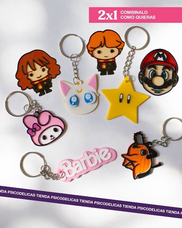 Producto - Llaveros 3D de Personajes