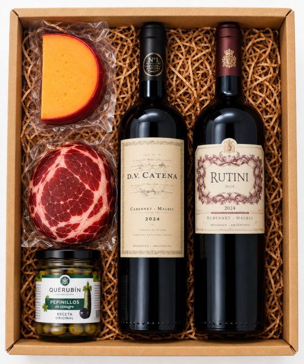 Producto - Box Regalo Premium DV Catena + Rutini + Picada Gourmet - 0