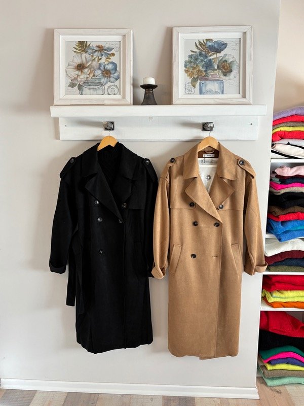 Producto - Trench gamuzado Negro