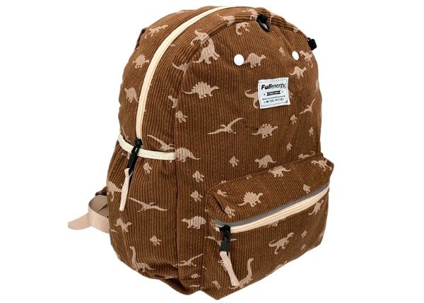 Producto - MOCHILA CORDEROY DINOS MARRON