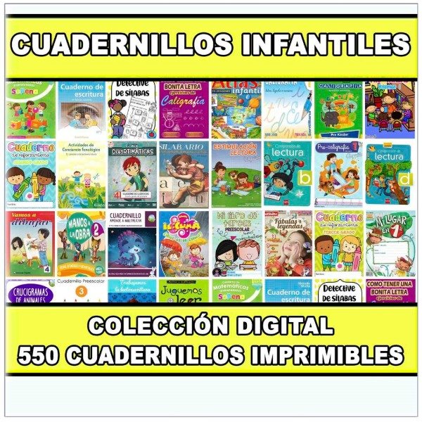 Producto - 550 Cuadernillos Infantiles IMPRIMIBLES
