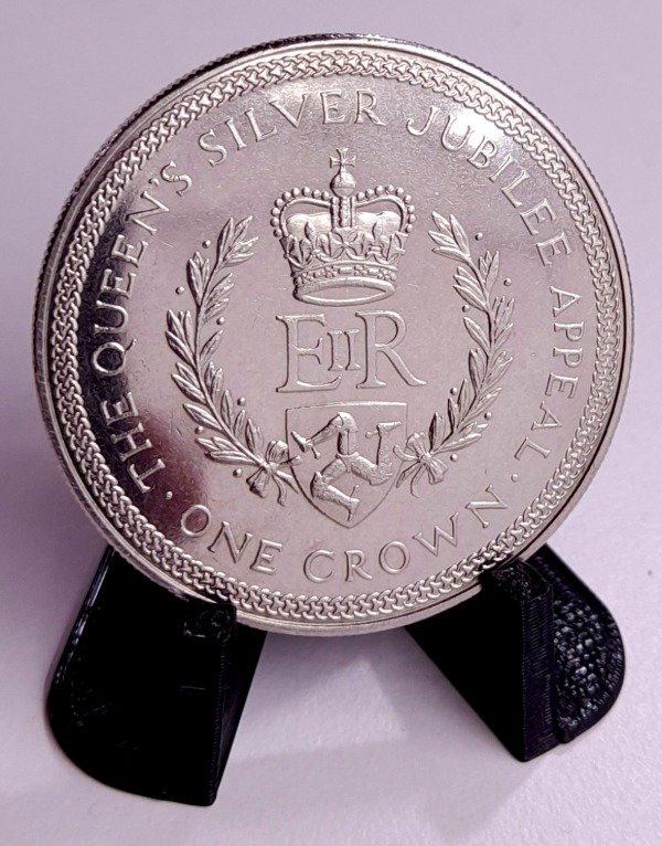 Producto - Isla de Man 1 Crown 1977 Llegada al trono de Isabel II Km#42 Unc