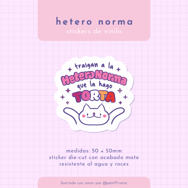 Producto - Sticker de vinilo "Hetero Norma"