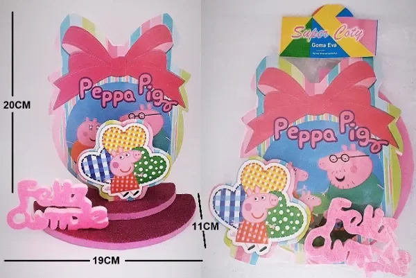 Producto - ADORNO PARA TORTA GOMA EVA X1 PEPPA PIG