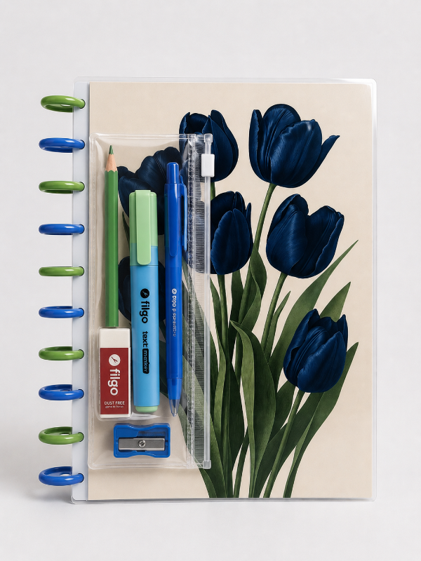Producto - Tulipanes Azules - cuaderno A4 - 1