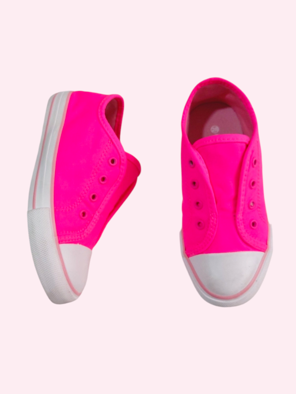 Zapatillas falso cordon rosa neón Cheeky Talle 28 Ropita Linda - Main Image