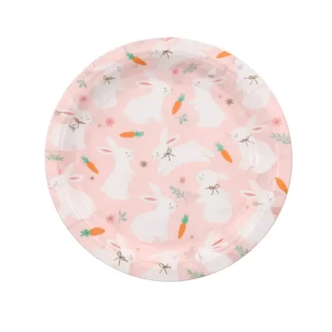 Producto - Plato x6un rosa con conejos
