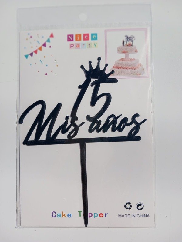 Producto - Cake Topper Acrílico "Mis 15 Años" M07