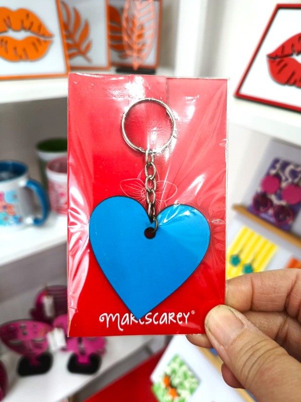 Producto - Llavero Corazón / Azul Mar - 1