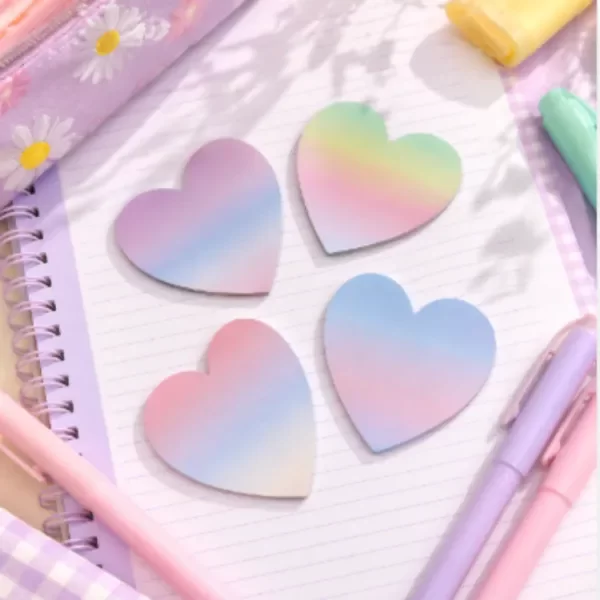 Producto - Notas Adhesivas Corazón Degrade x4 - 0
