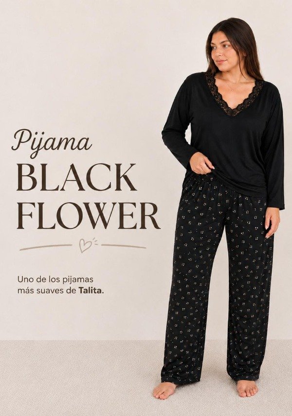 Producto - Pijama Black flower - 0