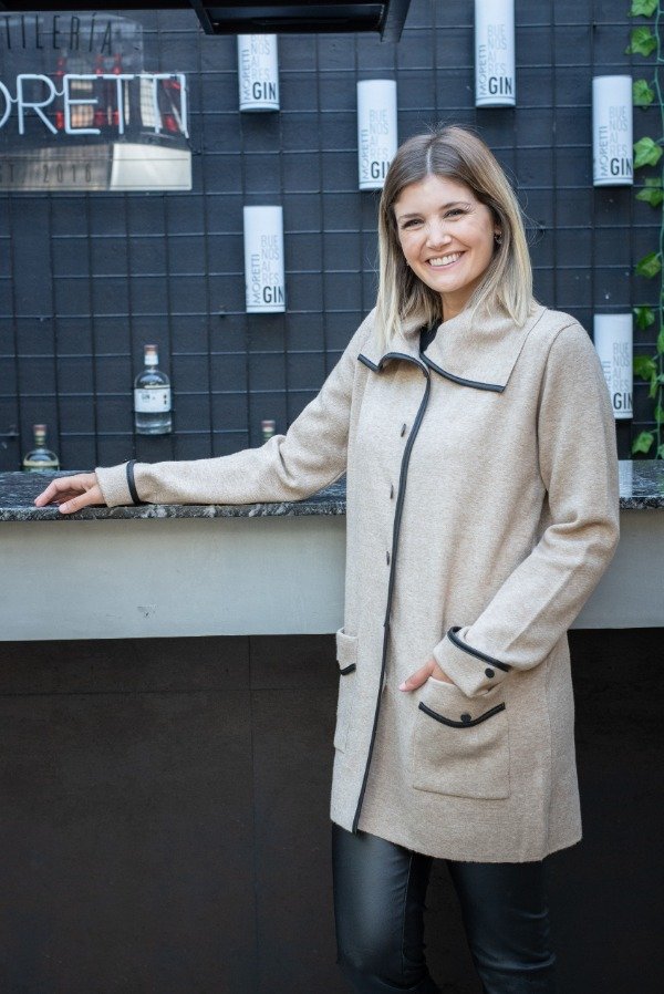 Producto - Saco con Cuello y Vivos de Cuero
