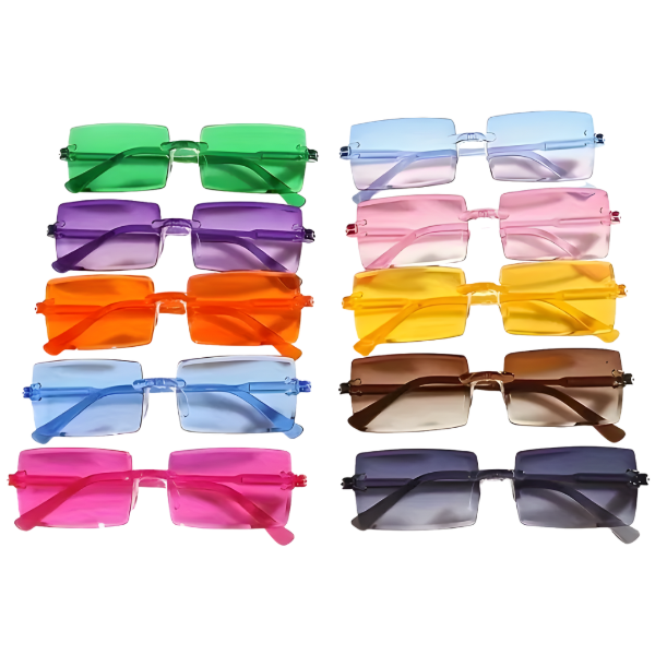 Producto - Anteojos Rectangulares colores acrílico x10