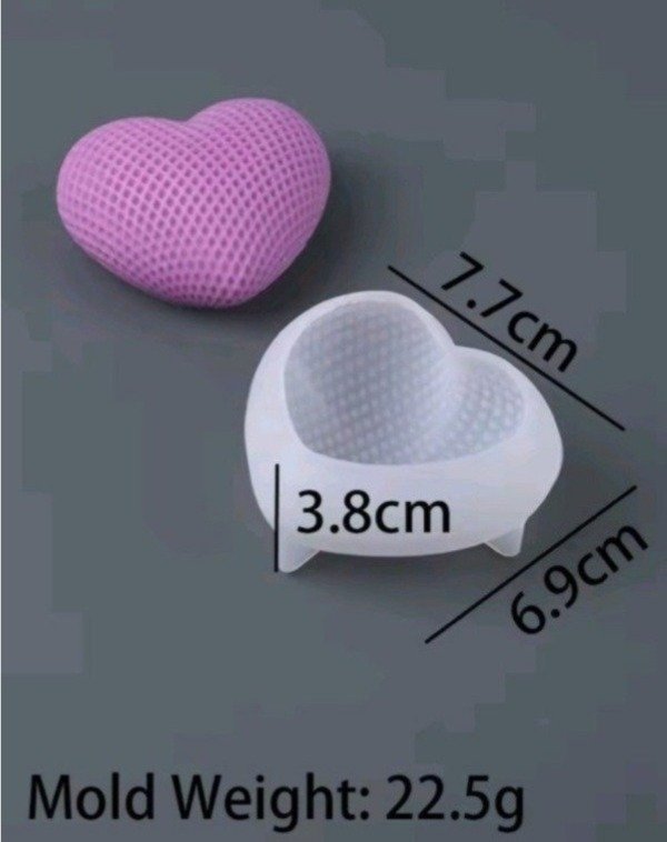 Producto - Molde corazón tejido mediano
