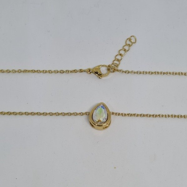 Producto - Collar dorado lagrima x45cm