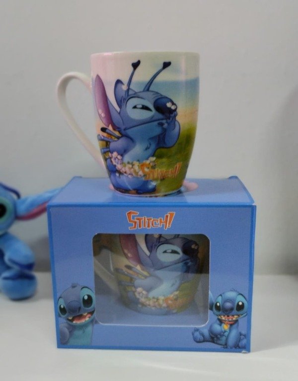 Producto - Taza Stitch Hawaino en Caja ideal para Regalar