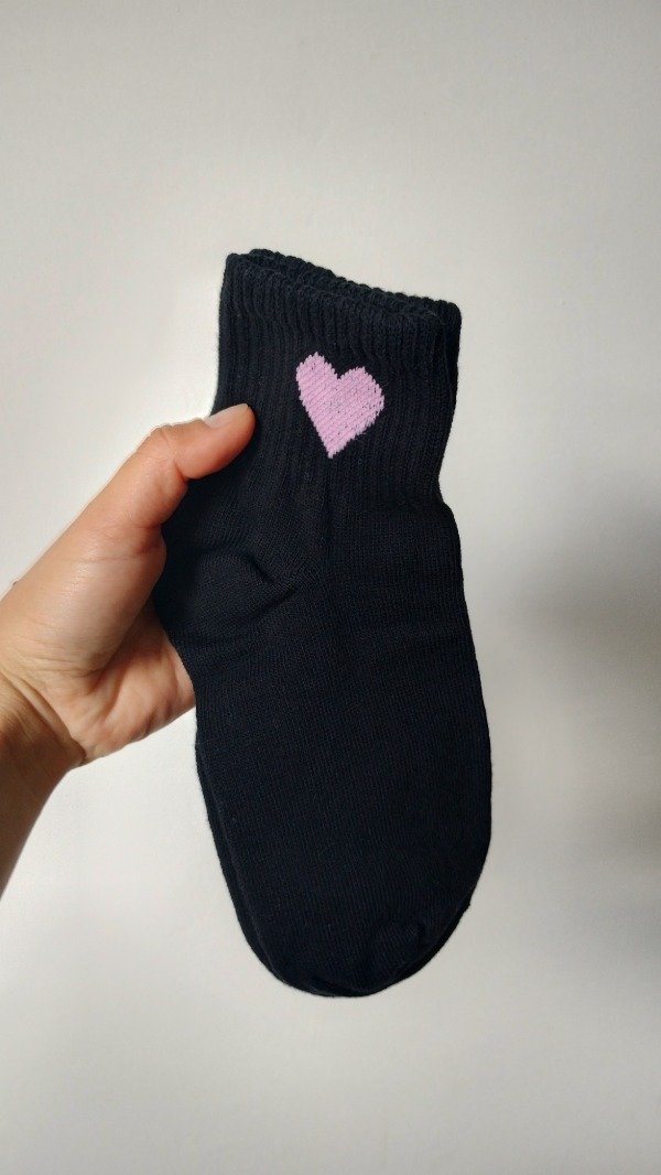 Producto - Soquetes 1/4 corazon rosa pastel