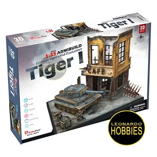 Producto - German Tiger I Mid Production Diorama Escala 1/35 CubicFun 3D Puzzle JS4201H