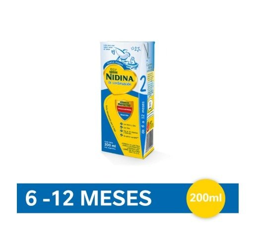 Producto - Leche Nidina 2 Fórm.Inf.Fluída x 200 ml.