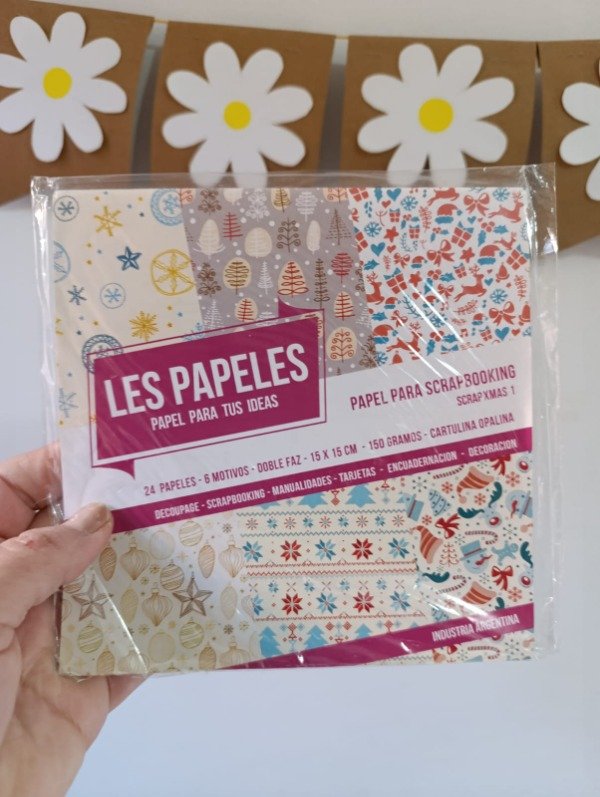 Producto - BLOCK PAPEL SCRAPBOOKING 2 NAVIDEÑO