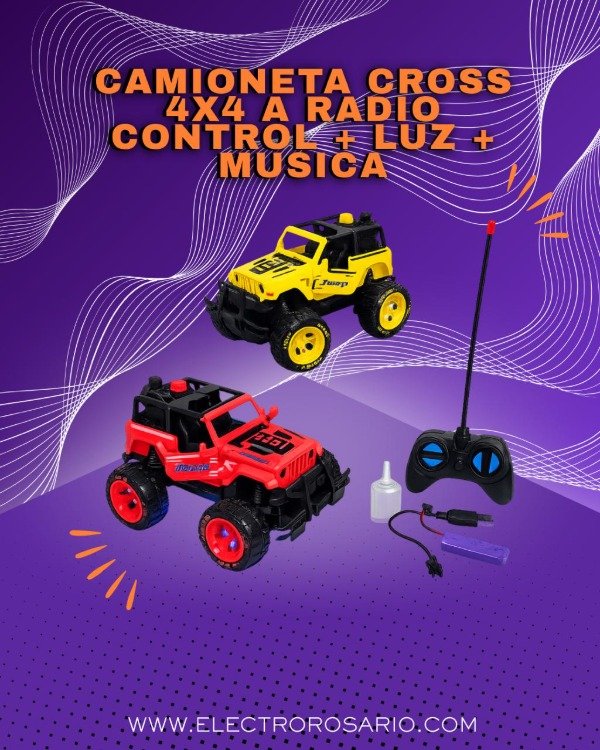 Producto - CAMIONETA CROSS 4X4 A RADIO CONTROL + LUZ + MUSICA