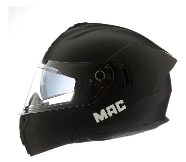 Producto - CASCOS MAC BLAZE SOLID BLACK MATE REBATIBLE - 2