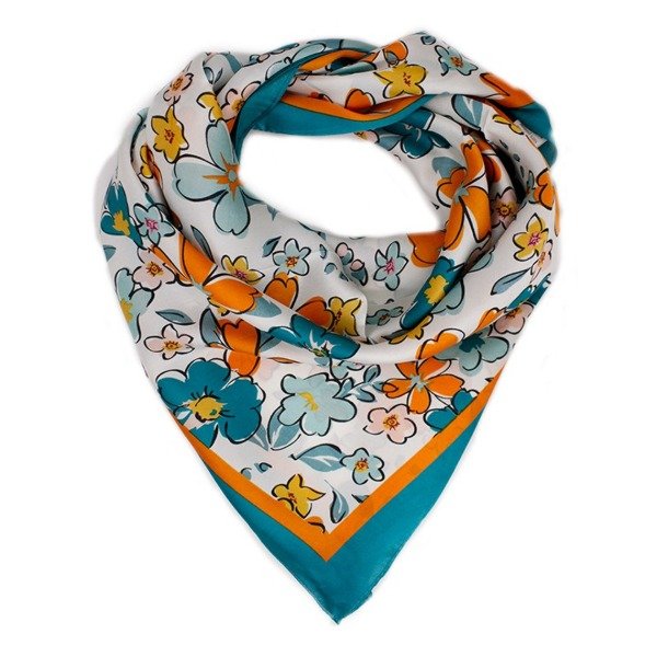 Producto - Pañuelo Flowers Teal
